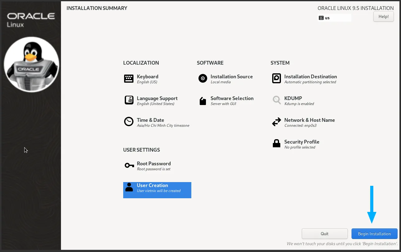 Oracle Linux là gì? Giải pháp thay thế CentOS 7 và những điều cần biết 35 Cài đặt hệ điều hành
