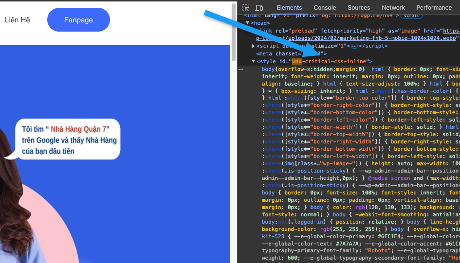Case Study Tối Ưu Tốc Độ F&B Marketing Cùng Vietnix 14 Quét và thêm Critical CSS cho website