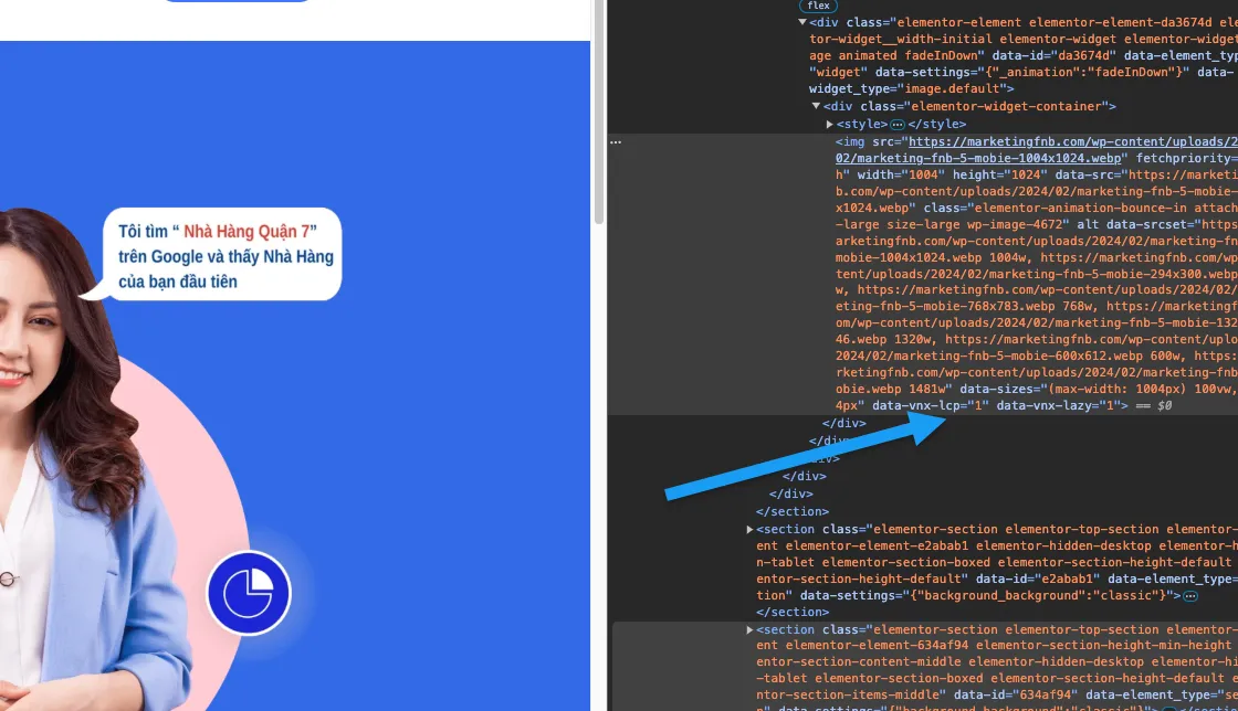 Case Study Tối Ưu Tốc Độ F&B Marketing Cùng Vietnix 13 Tối ưu hình ảnh LCP, cải thiện chỉ số này
