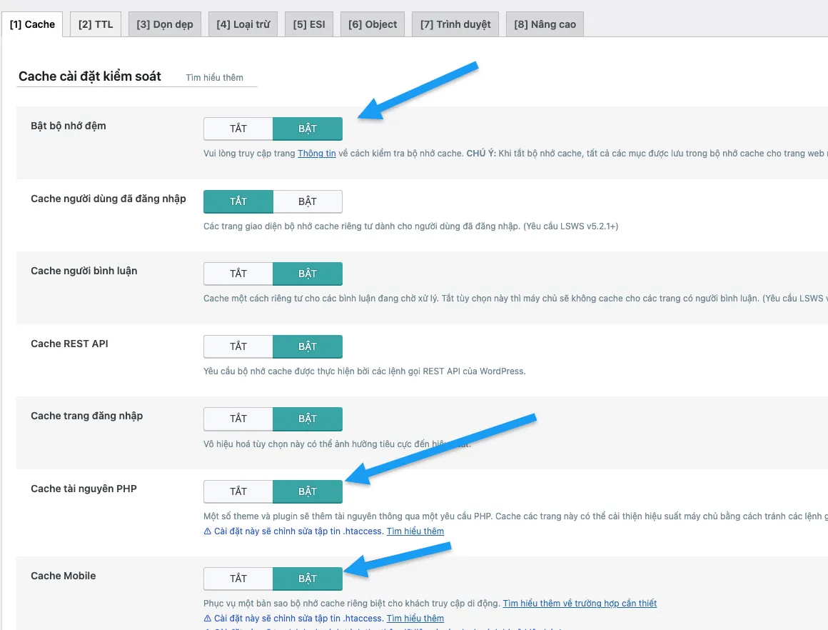Case Study Tối Ưu Tốc Độ F&B Marketing Cùng Vietnix 5 Kích hoạt các Cache
