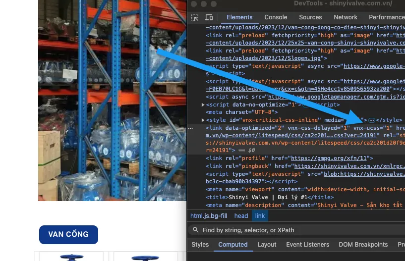 Vietnix: Tối Ưu Tốc Độ Shinyi Valve - Case Study 18 Tải trì hoãn CSS tránh việc chặn hiển thị