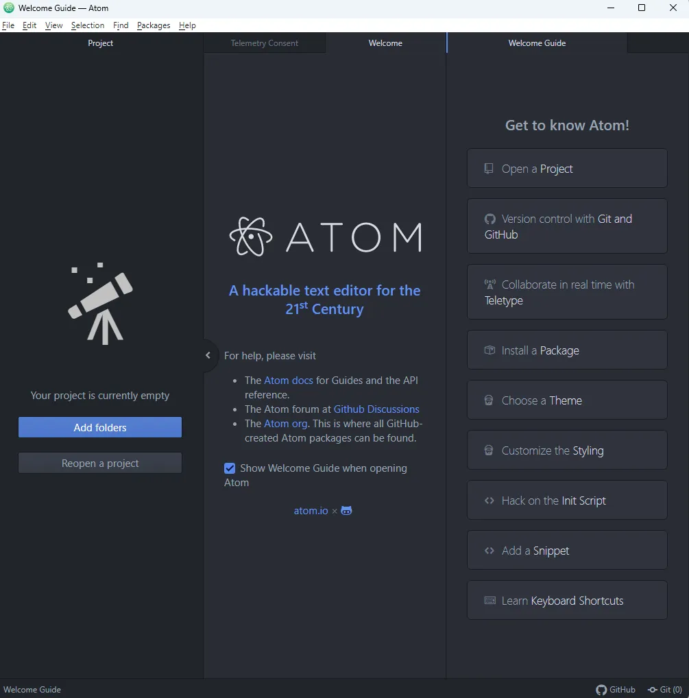 HTML editor – Các công cụ soạn thảo HTML giúp tối ưu quá trình lập trình web 52 Atom là trình soạn thảo mã nguồn mở do GitHub phát triển