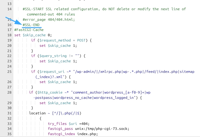 Cấu hình NGINX FastCGI Cache trên aaPanel: Tăng tốc website WordPress hiệu quả 22 Thêm cấu hình FastCGI Cache