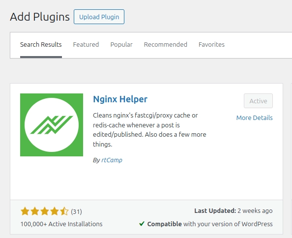 Cấu hình NGINX FastCGI Cache trên aaPanel: Tăng tốc website WordPress hiệu quả 23 Cài đặt plugin Nginx Helper