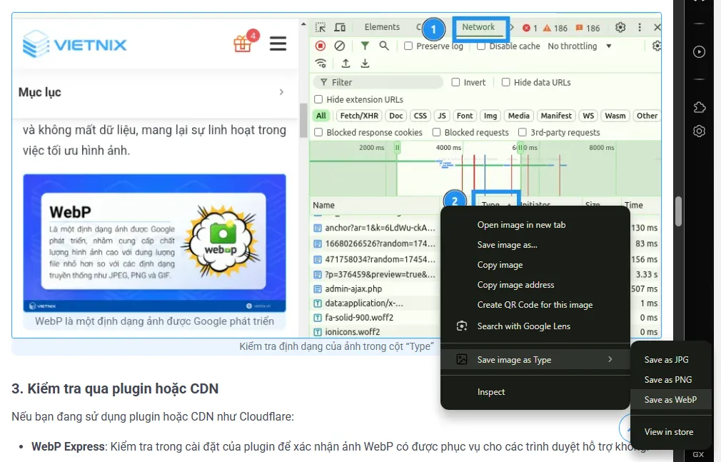 WebP là gì? Lợi ích, cách dùng & chuyển đổi ảnh WebP 39 Dùng tiện ích mở rộng Save image as Type