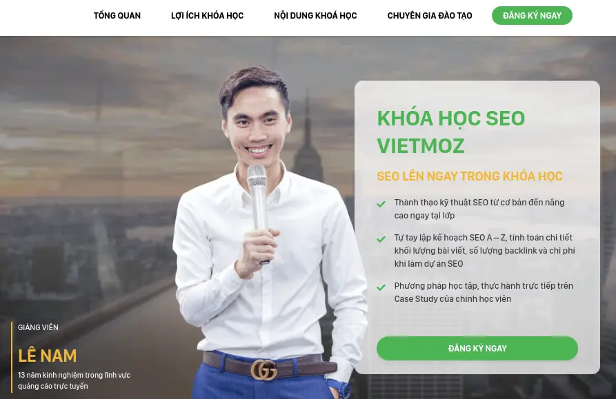 Khóa học SEO tại Hà Nội – VietMoz (SEO tiêu chuẩn)