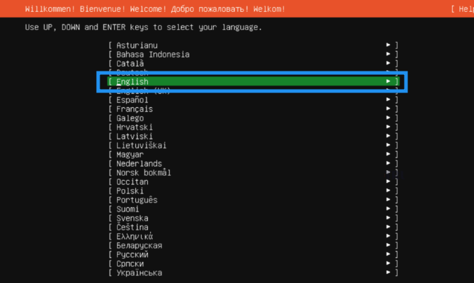 Cài đặt Ubuntu Server 24.04 LTS mới nhất: Hướng dẫn chi tiết 30 Chọn ngôn ngữ cài đặt (khuyên dùng English)