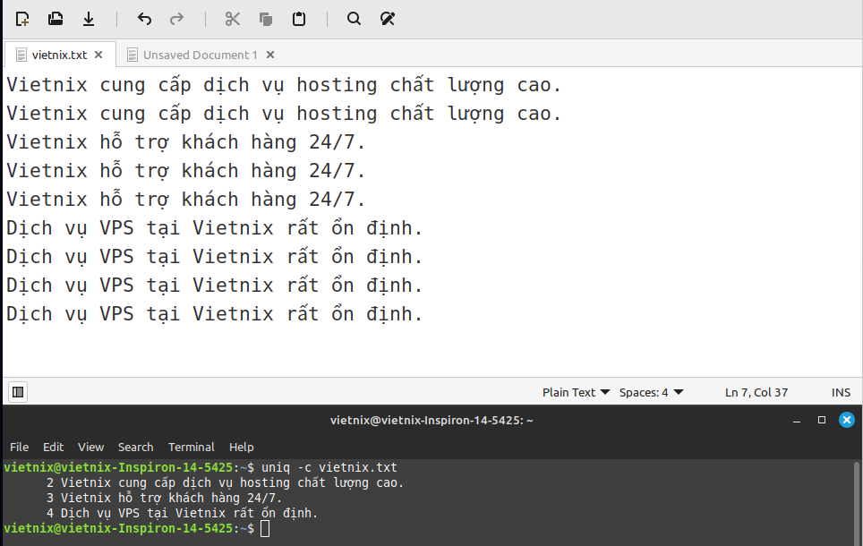 Đếm số lần trùng lặp