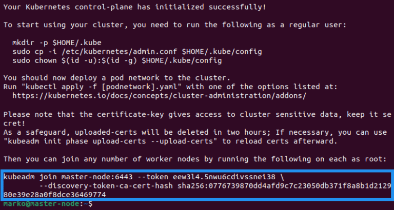 Cách cài đặt Kubernetes trên Ubuntu: Hướng dẫn chi tiết từ A đến Z 32 Khởi tạo cụm Kubernetes từ master node