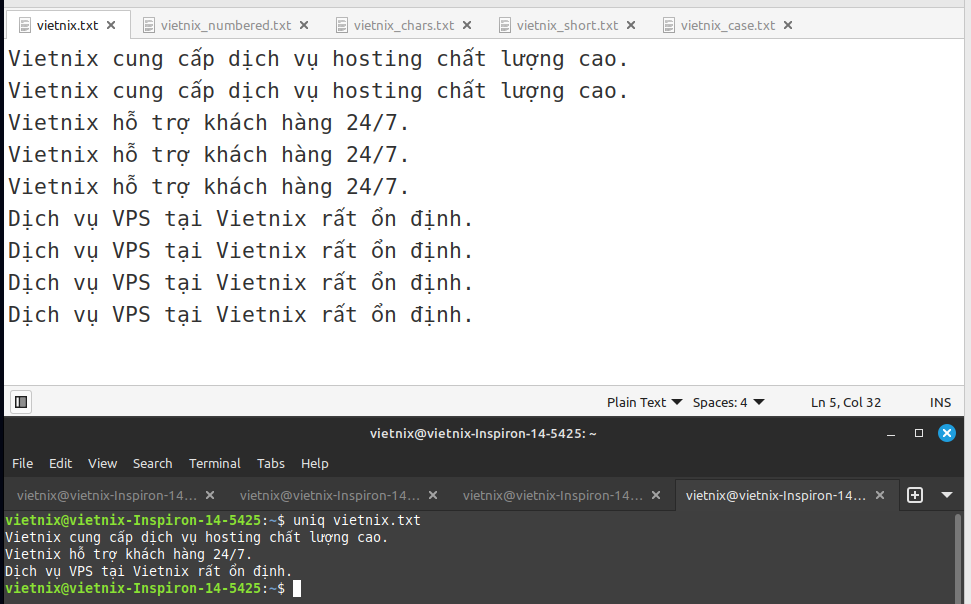 Xóa dòng trùng lặp
