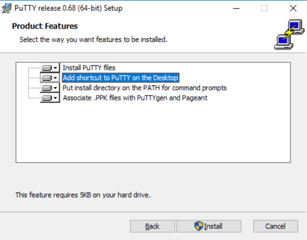 PuTTY là gì? Cách cài đặt PuTTY đơn giản cho người mới 38 Nhấn Install để tiến hành cài đặt phần mềm