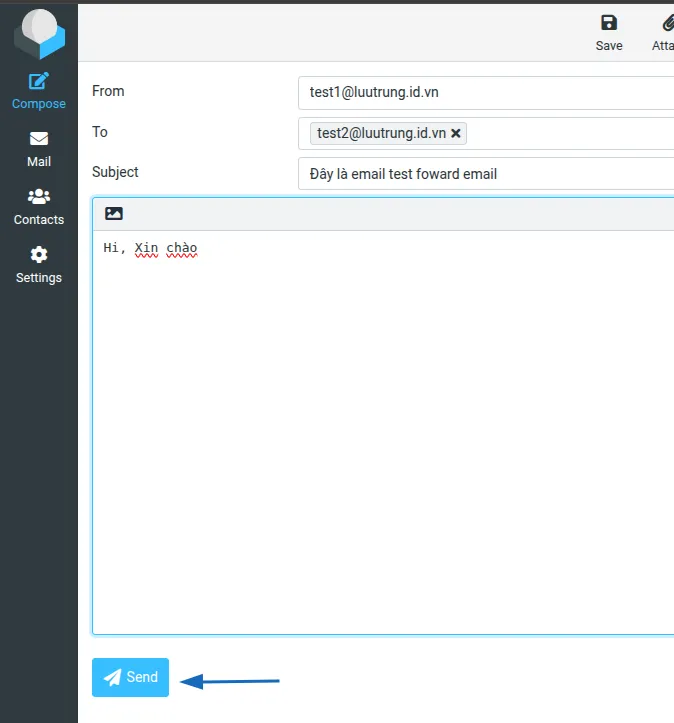 Hướng dẫn cấu hình email chuyển tiếp trên DirectAdmin nhanh chóng 22 Bước 3: Kiểm tra hoạt động của email forwarder