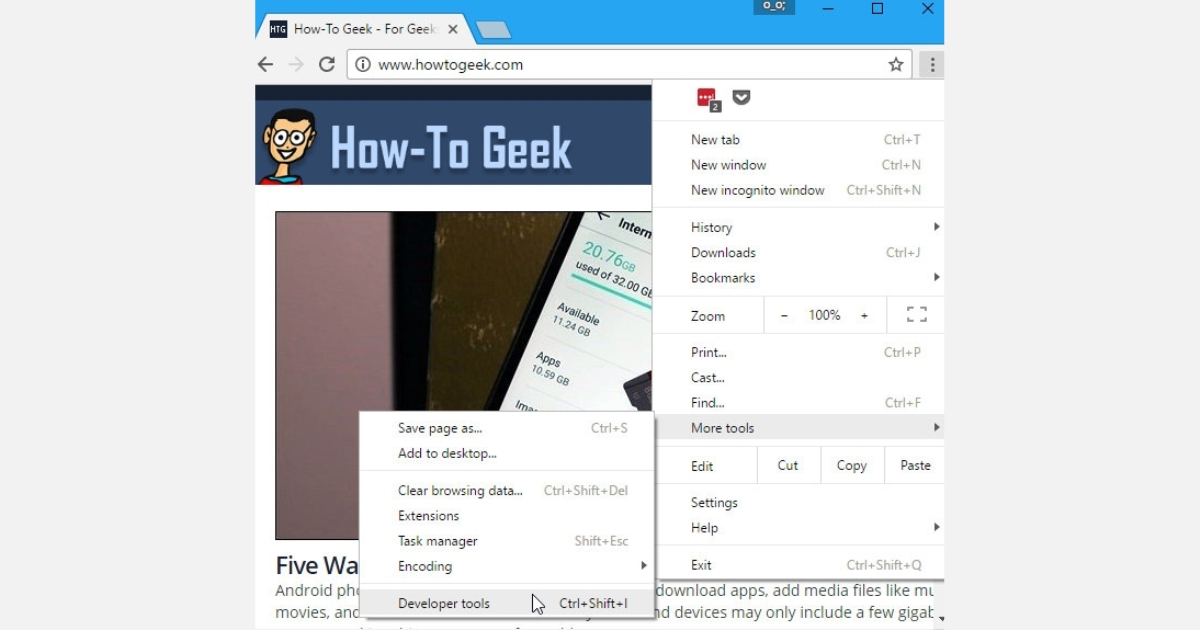 User Agent là gì? Cách xem, đổi User Agent và tối ưu cho website 33 Bạn cũng có thể mở nhanh công cụ này bằng cách nhấn tổ hợp phím Ctrl + Shift + I