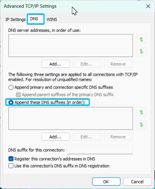Thiết lập mục DNS