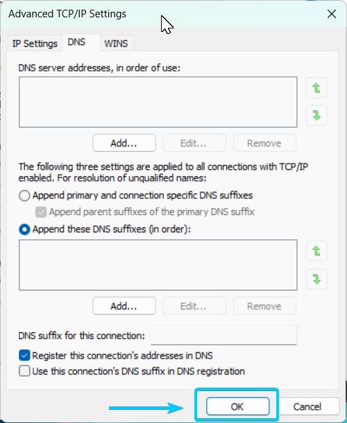 Nhấp OK để áp dụng thay đổi
